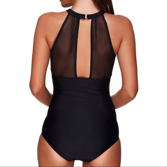 Tempt Me | Neck Plunge Sheer Monokini Swimsuit - Picture 5 of 8